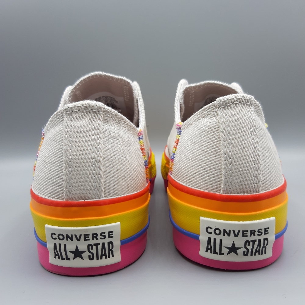 Converse All Star CTAS LIFT OX Platform Rainbow 🌈 - Picture 5 of 7